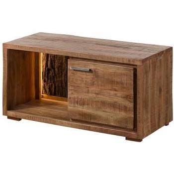Comò laccato naturale in legno di Acacia 88x40x45