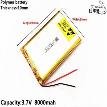 DIY 106595 3.7V Lithium Polymer Battery 8000mAh