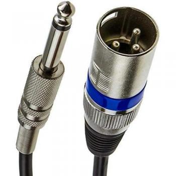 Studio XLR 3 Pin to 6.35mm Male Mono Cable 100cm