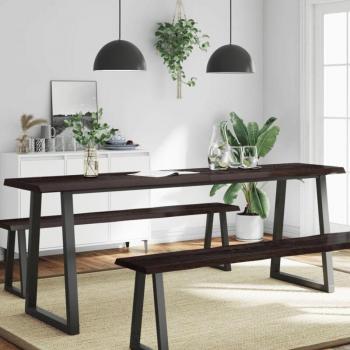 Tablero de Muebles Marrón Borde Vivo, 200×40×2-6 cm – Vidaxl