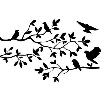 Tree Birds Living Room Wall Stickers