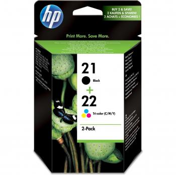 Cartucho de tinta HP 21 y 22 paquete combinado