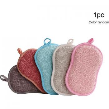Set de Toallitas para Lavar Ollas y Platos, Doble Esponja Lateral