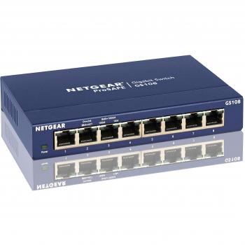 Switch Netgear GS108 – 8 ports Gigabit, Duplex Intégral