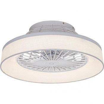 Ventilador de techo blanco con luz LED y control remoto