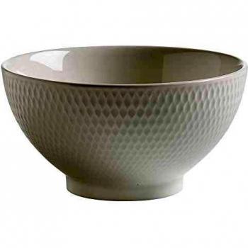 Maxwell & Williams Basics Diamonds Ceramic Rice Bowl, White