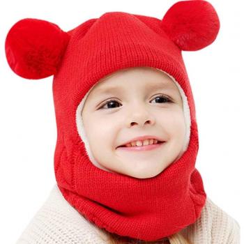 Gorros Invierno Bebés Navideños Cálidos Conjunto Bufanda