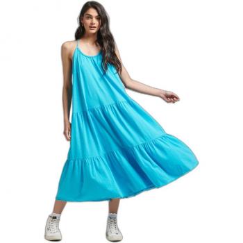 Vestito Jersey Midi Vintage Blu Mare Superdry L
