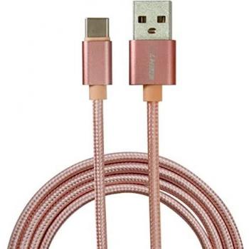 Cavo USB 2.0 A‑Type C 1 M Trenzato Rosa Nylon Eightt