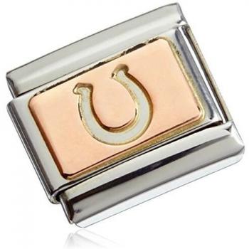 Charm Nomination Herradura Acero y Oro Rosa 430101 11