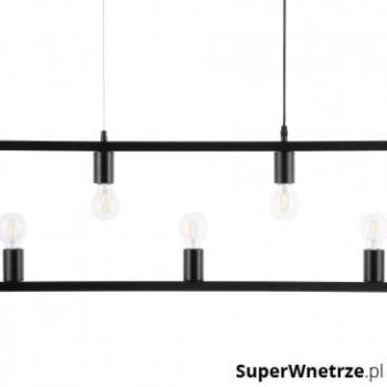 Geometric Black Metal Ceiling Light with Multiple Bulbs