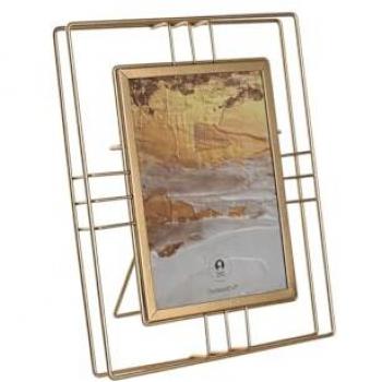 Cornice Artigianale Oro Metallo & Cristallo 13x18 cm per Fotografie