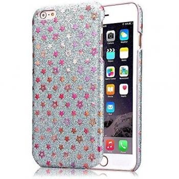 Funda dura para iPhone 6 Plus, diseño de estrellas brillantes con bling colorido, funda dura de carcasa, tapa, estuche, bumper trasero, protector,