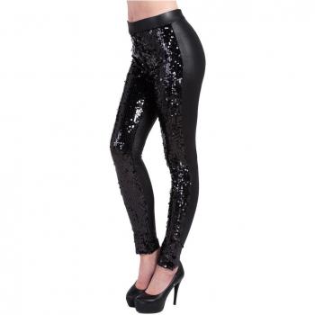 Lotus Glow Black Faux Leather Performance Leggings