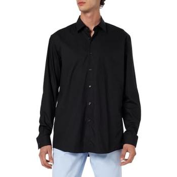 Hugo Camicia Valerio Nero 44 (Stile Classico)