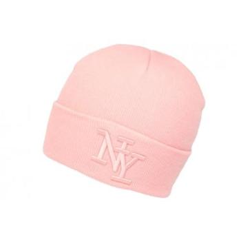 Bonnet Hip Hop Honour New York Rose en Laine Tendance et Chaud Nevy – Rose (Version 2)