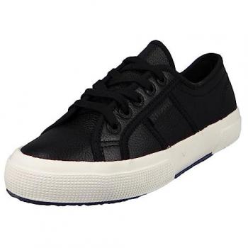 Women’s Black Leather Superga 2750 Trainer – UK 4