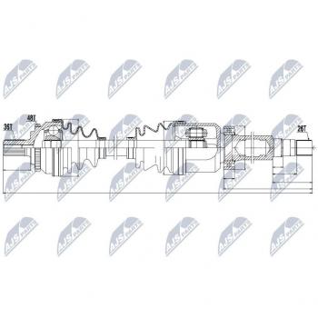 Árbol de transmisión modelo NTY NPW-VV-011
