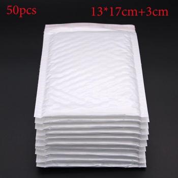 50pcs White Bubble Shipping Bags (13x17cm + 3cm)