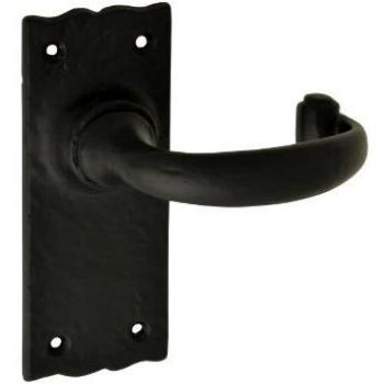 Powder‑Coated Black Forge 110 mm Latch & Handle – Vintage Style