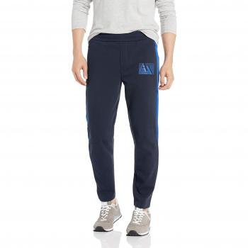 Armani Exchange Men's Magnetic Stripe Logo Activewear Pants in Navy/Marine 6535