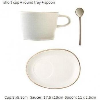 Japanese Style 180ml Ceramic Tea Set with Spoon