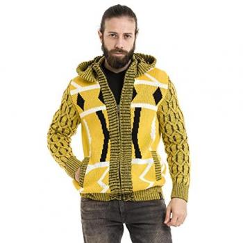 CIPO & BAXX Basic Cardigan Herren L – Gelb, Regular Fit – CP256
