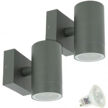 Außenwandleuchten Venice 2er-Set mit neutralem Licht