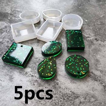4/5pc 3D Umbrella Mold for Resin Jewelry and Cake Decor