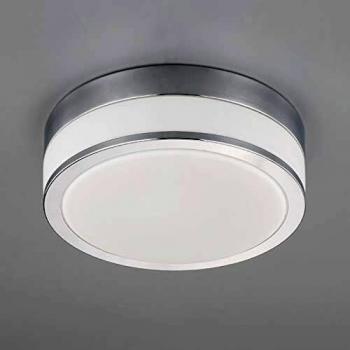 Lindby Flavi Ceiling Light, Dimmable, Silver Glass, 2 E27 Bulbs
