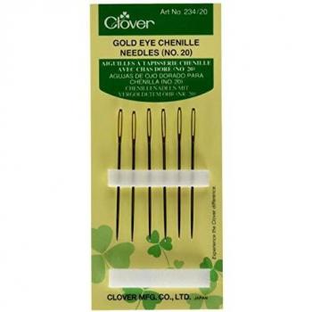 Clover Gold Eye Chenille Needles No. 18, Size 6/Pkg