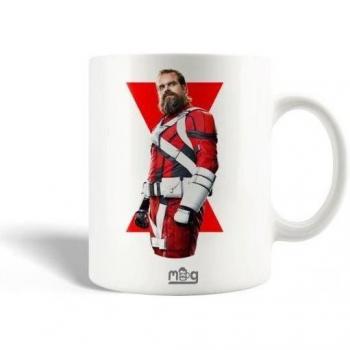 Céramique mug Noir Widow avec le rouge Gardien affichage