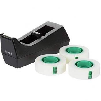 Scotch C38 Magic Tape Dispenser Desktop with 3 Rolls 19mmx33m Ref