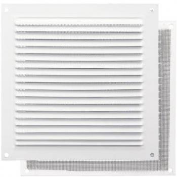Griglia di Ventilazione in Alluminio con Zanzariera 175 mm Bianco