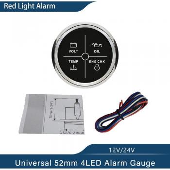 4-LED Alarm Indicator Gauge 9~32V for Vehicles