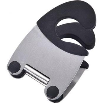 Pinces de cuisine en acier inoxydable, 1 pièce, porte-cuillère en caoutchouc