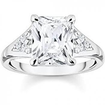 Thomas Sabo Ring mit weißem Stein Damen Silber TR2362-051-14