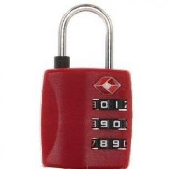 Leder-TSA-Schließmechanismus – Farbcode Rot