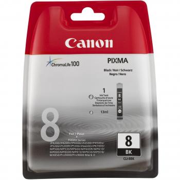 Canon CLI‑8 Tintenpatrone (BK) – 13 ml, schwarz, Original