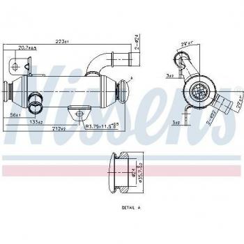 NISSENS 989279 Refroidisseur vanne EGR, Radiateur vanne EGR sans joints sans bypass de dépression