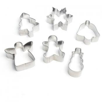 Yuletide Crunch 6‑Piece Metal Biscuit Cutter