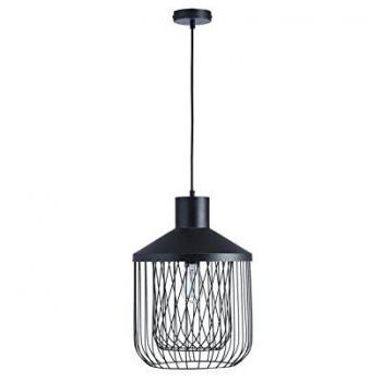 Suspension cage noire D 31 cm H 43,7 cm