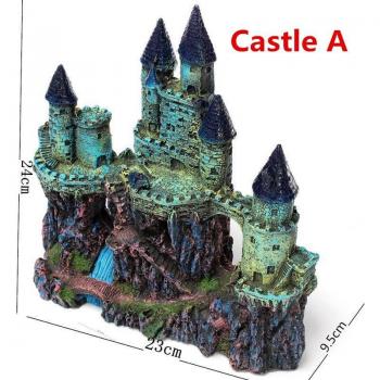 Resin Castle Cave Decoration for Aquariums