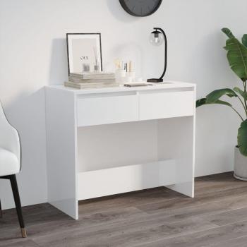 Steel Console Table High Gloss White 89x41x76.5 cm