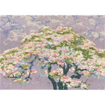 Marussia DMC Kreuzstich‑Set „Ein Baum in Blüte“ (36×26 cm, Z)