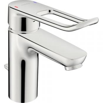 Hansa Clinica 45012186 robinet de lavabo avec garniture de vidage, saillie 114 mm