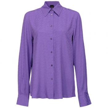 Silk Logo Shirt in Purple