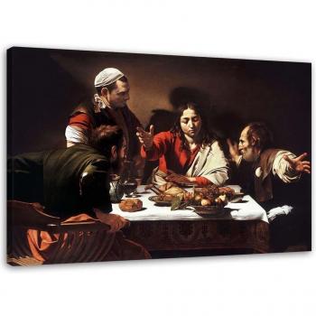 Caravaggio’s Supper at Emmaus Canvas Masterpiece – 60x40 Brown