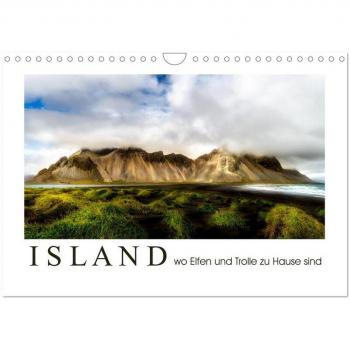 Island wo Elfen und Trolle zuhause sind (Wandkalender 2025 DIN A4 quer) CALVENDO Monatskalender