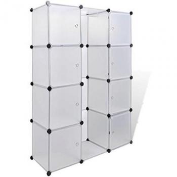 Armario modular blanco 9 compartimentos 37 x 115 x 150 cm